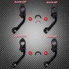 HDBUBALUS Motorcycle 1 Highway Peg Universal Adjustable Highway Pegs with Long Angle Footpeg Mount for Harley Road Street and Black 1/4" Mount,