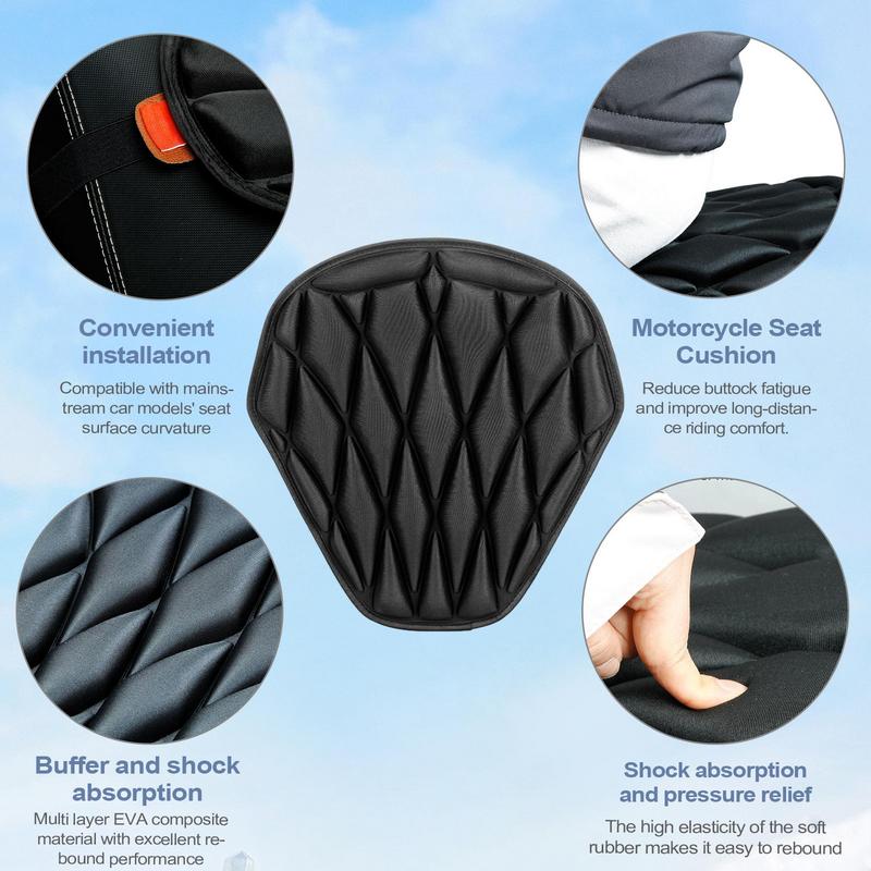 Seat Pad For Motorcycle Soft Motorbike Pad 3D Comfortable Breathable Cover Cushion Soft Sitting Support For Men Women Adults