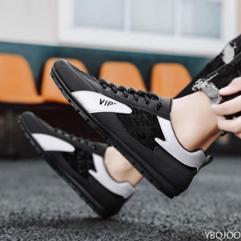 2026 Spring and Autumn Fashion New Versatile Trendy Men's Flat Flat Shoes Anti Slip Breathable One Foot Canvas Men's Shoes