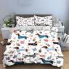Dogs Pattern Three-Piece Set Bedding Set with 1 Duvet Cover 2 Pillowcases Single Double King Queen, Gift