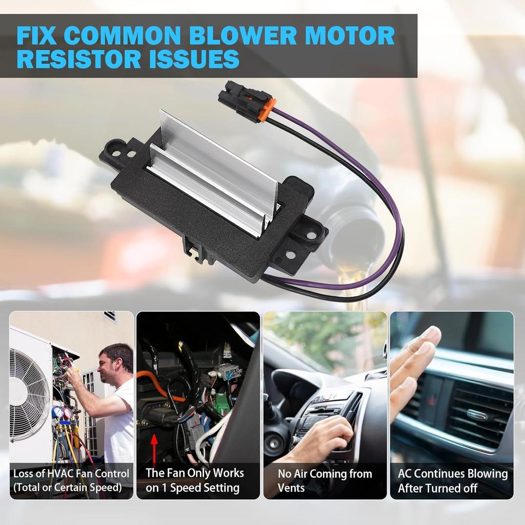 AC Blower Motor Resistor Blower Control Module, Fit For 2003-2007 Chevrolet Silverado Avalanche Suburban Tahoe, GMC Sierra Envoy Yukon, Cadillac