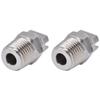 2pcs Fan Nozzle Stainless Steel Wide Coverage Area Compact Practical Uniform Atomization Sprayer