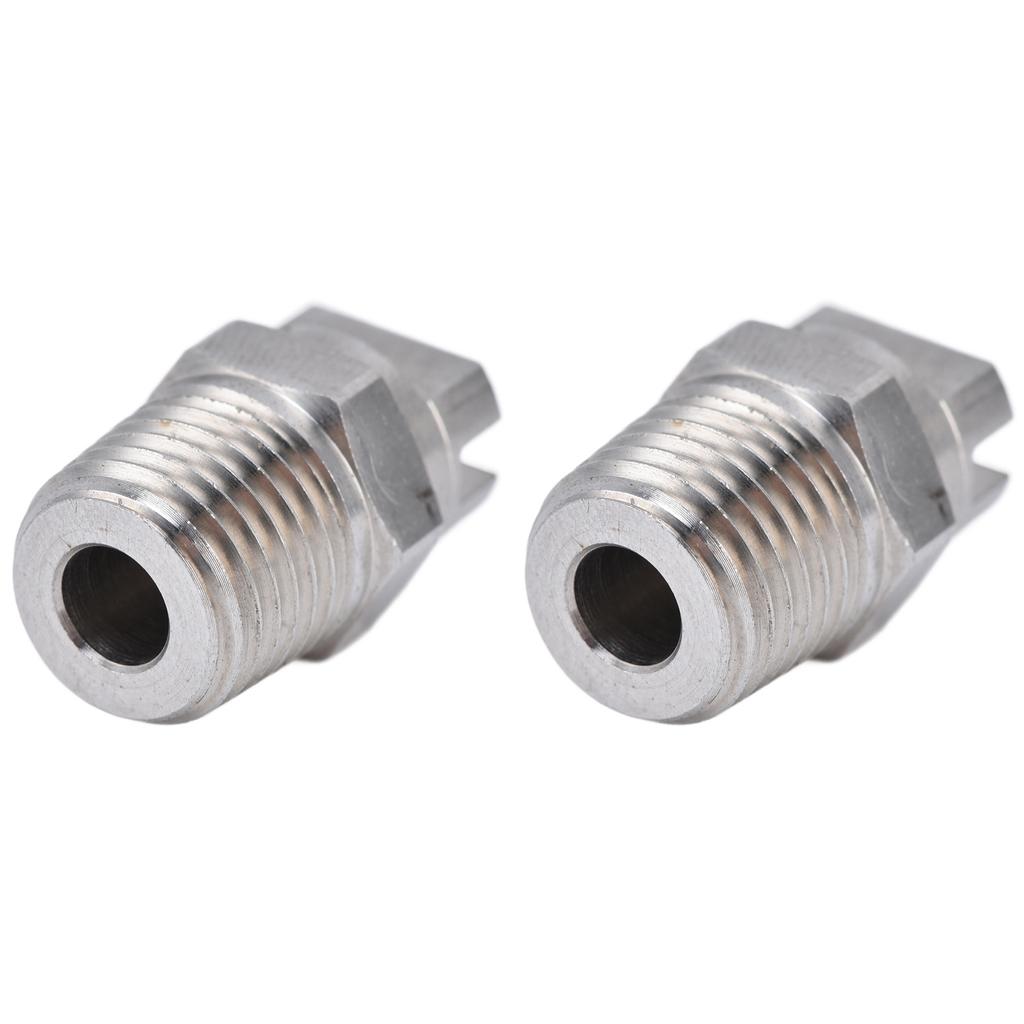 2pcs Fan Nozzle Stainless Steel Wide Coverage Area Compact Practical Uniform Atomization Sprayer