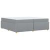 Bed Frame with Mattress Light Grey 200 X 200 Cm Fabric