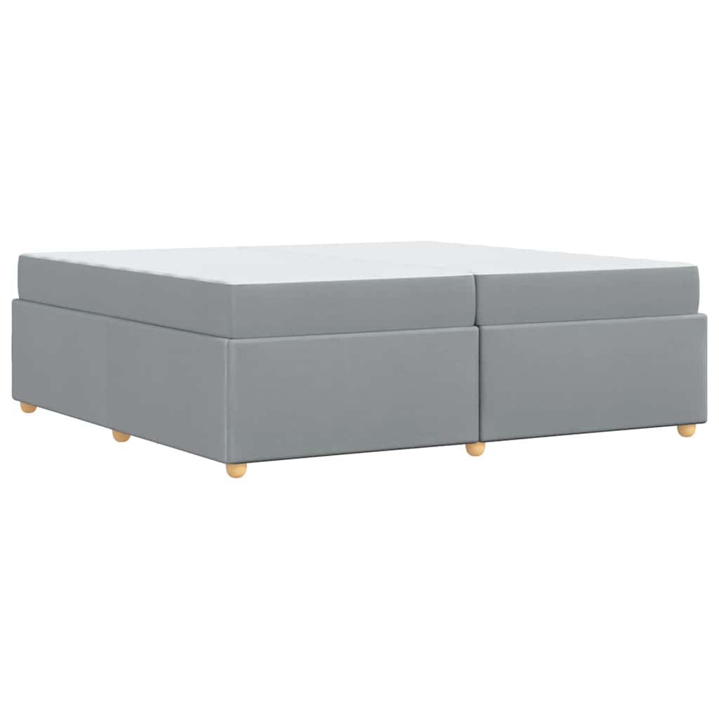 Bed Frame with Mattress Light Grey 200 X 200 Cm Fabric