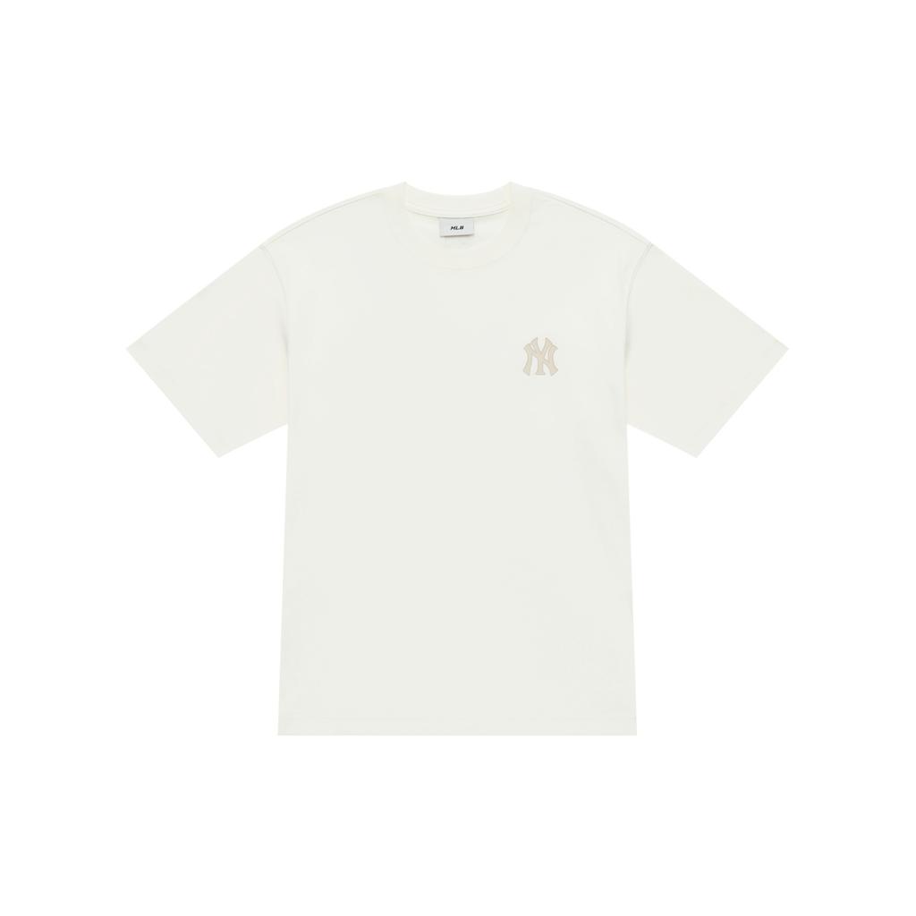 New MLB MONOGRAM New York Yankees FW25 T Shirt Unisex White 3ATSM0454-50IVS