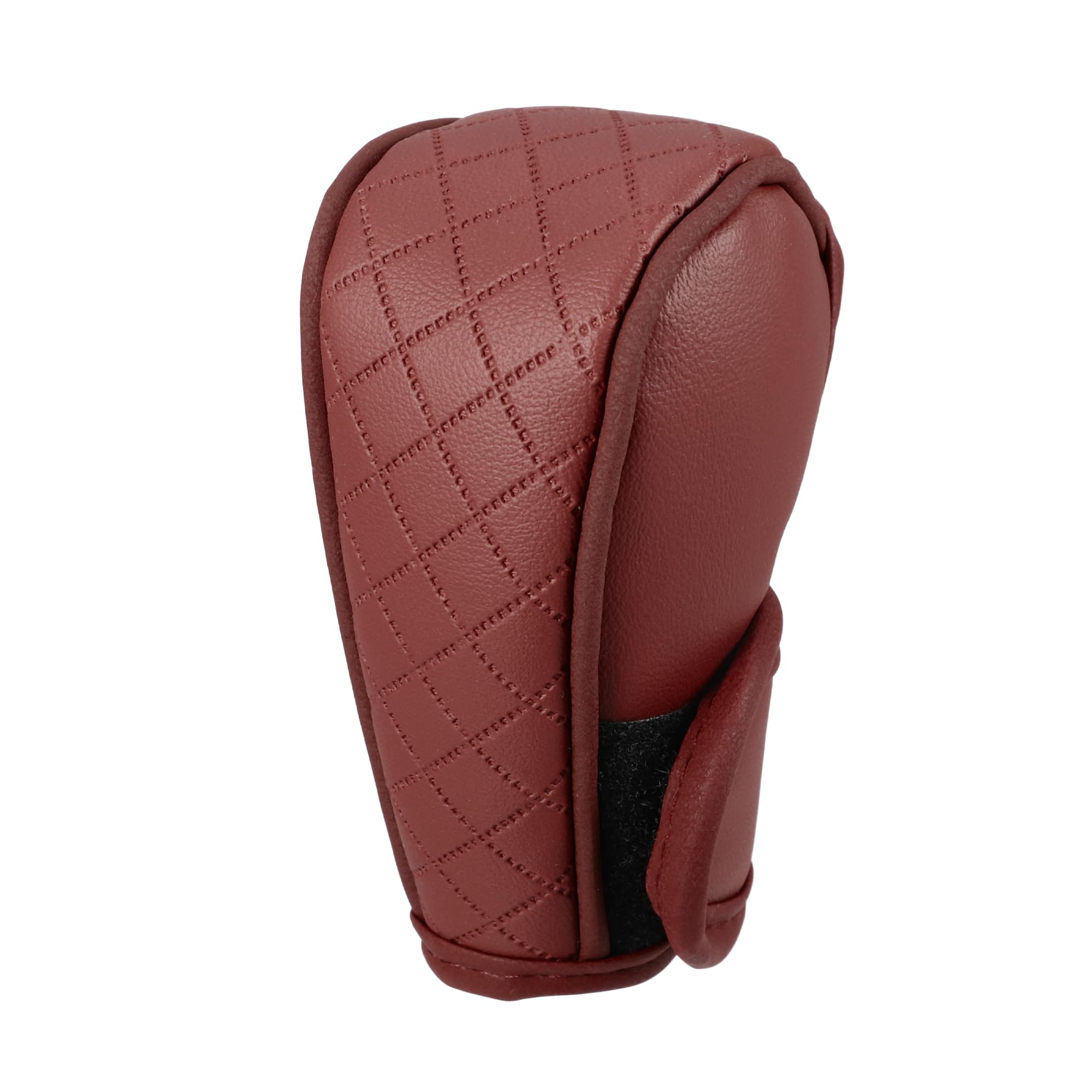 

Partuto 1pc Universal Car Shift Knob Cover - Car Knob Gear Sticky Protector Decoration - Burgundy Faux Leather красный