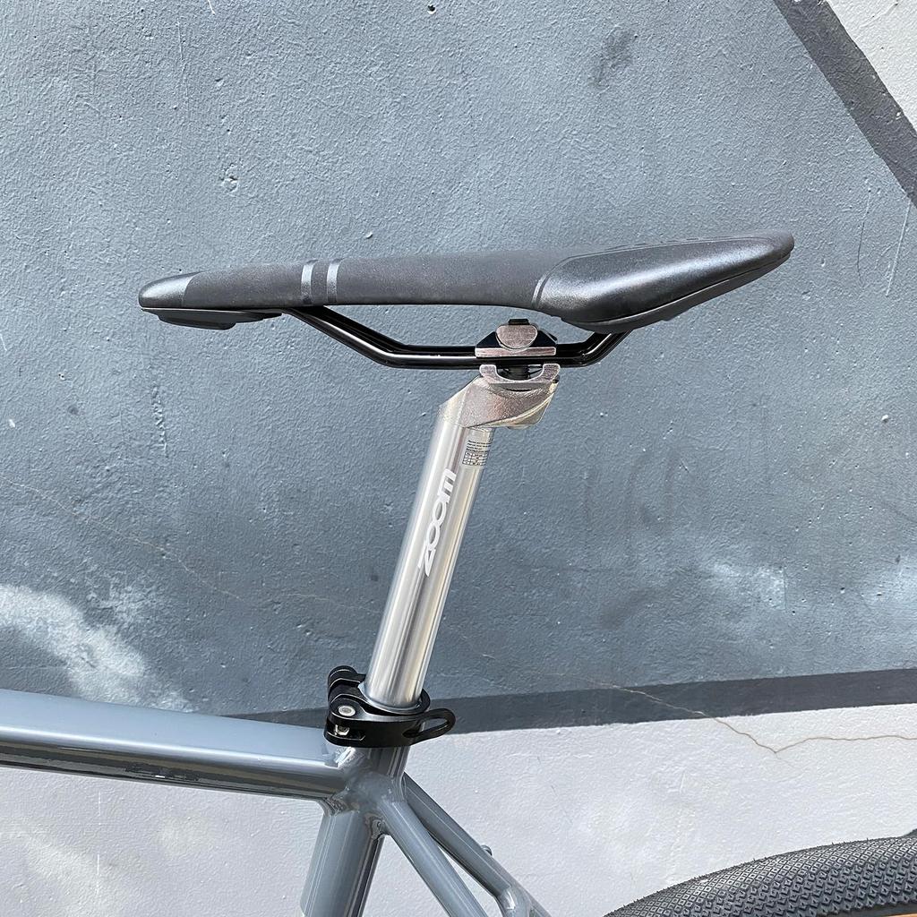 DJC MTB Bike Seatpost, 25.4mm, 26.8mm, 27.2mm, Black/Silver, 350mm Length (Black 26.8mm)