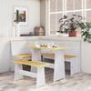 VidaXL Corner Bench, Seat with Backrest, Dining Furniture for Living Room, Interior Home, Solid Pine Wood 327249