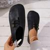 2025 New Women's Flat Shoes Casual Solid Color Round Toe Shallow Mouth Buckle Versatile Single Shoes for Women Zapatos