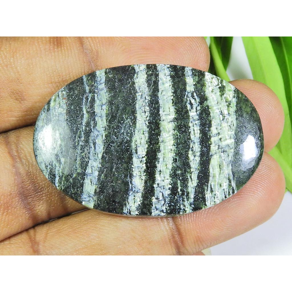 69Cts. Natural Green Swiss Opal Oval Cabochon Loose Gemstone 29X45X05 MM SK-719