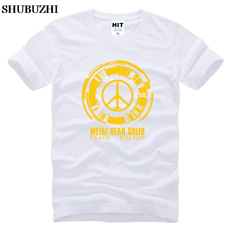 Summer New Metal Gear T Shirt Peace Walker Logo Printed Cotton Short Sleeve Metal Gear Solid Tshirts Tops