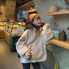 2026 Autumn/Winter Women's Velvet Lambswool Hoodie - Korean Style Student Loose Fit Jacket