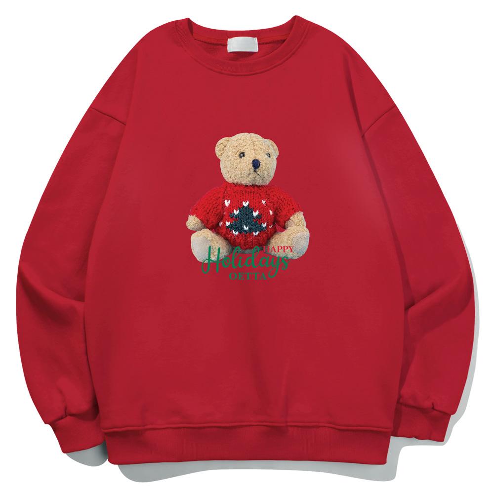 Yda Толстовка с мишкой Тедди Счастливого праздника _Ot3D037Rd Red/2Xl