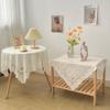 Vintage White Lace Tablecloth Tea Table Bedside Table Washing Machine Refrigerator Rectangular Dust Cover Cloth Sofa Decoration Dust Towel Home Decora
