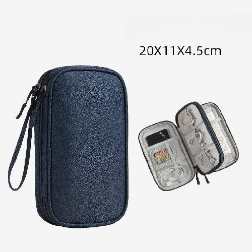 Large Data Cable Bag Storage Waterproof Multi-function Headphone Power Cord Storage Bag Portable Three-layer Storage Finishing Bag