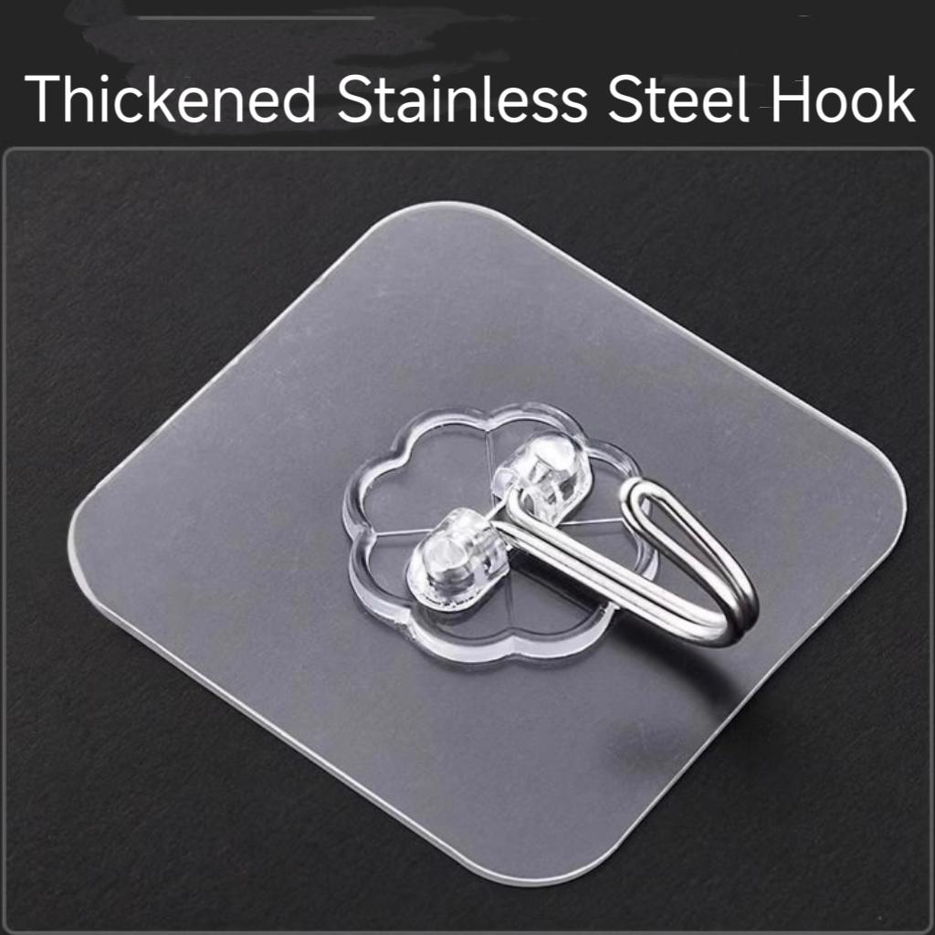 No Drill Self Adhesive Hooks Wall Mounted Shoe Rack, Strong Sticky Waterproof Hangers for Kitchen, Bathroom, Dorm, Bedroom & Door Back Storage