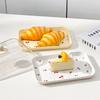 Stackable Plastic Dessert Tray Lightweight Fruit Tray Nordic Style Serving Tray  Food Serving