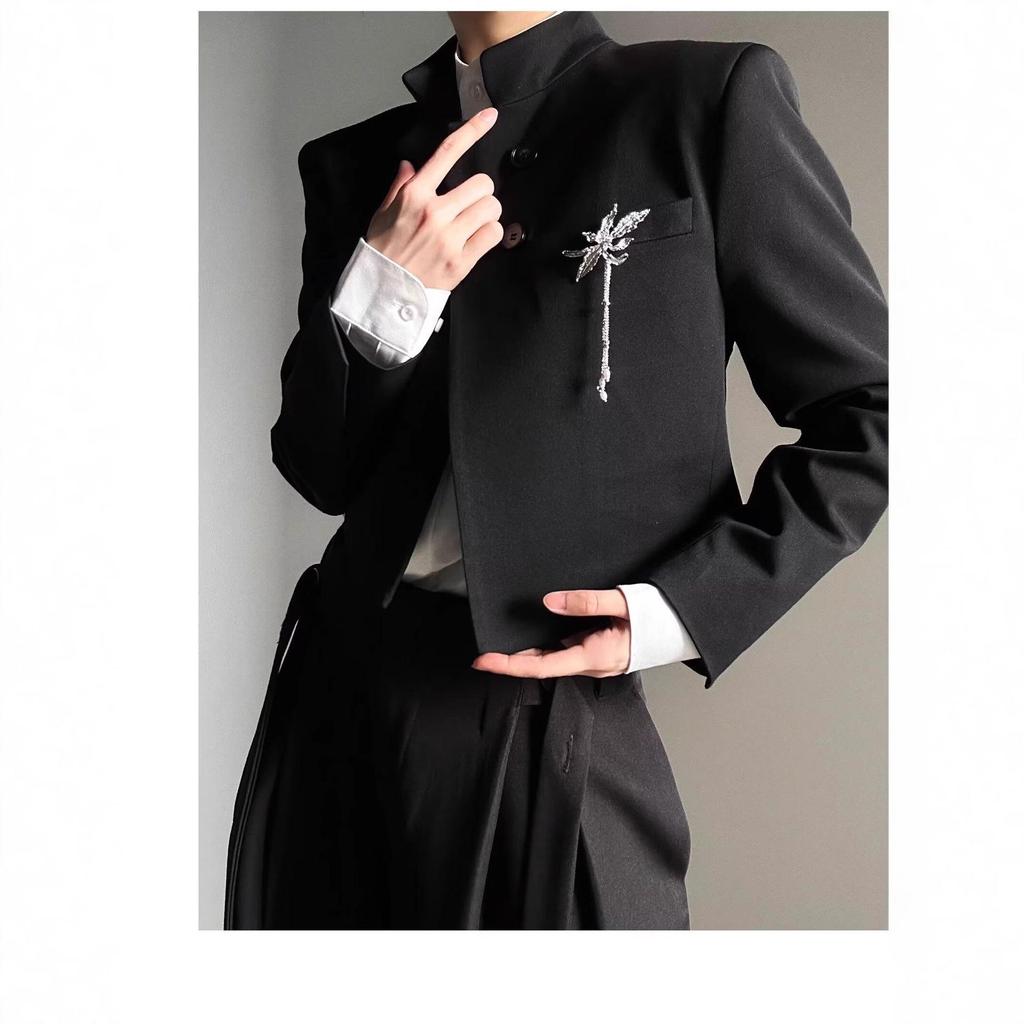 Chaqueta Casual Versátil de Corte Ajustado para Hombre Estilo Coreano