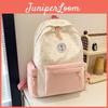 Sac d'école pour filles avec motif étoile color block pour élèves du collège