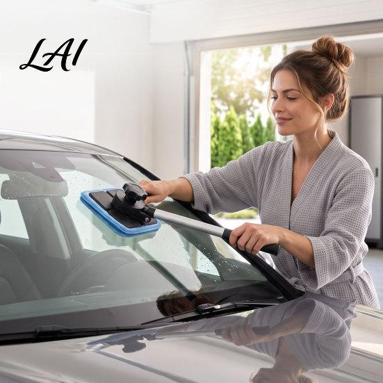 Interior And Magnetic Windshield Window Cleaner Exterior Car Cleaning Kit, Double-Sided Glass with Reusable