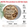 2D Flat, 1pc Round Aluminum Hanging Sign, Vintage Plaque About "Toilet Use", "Use The Toilet Like a Crime, Leave No Trace" Decorative Sign, Suitable