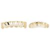 Fashionable Gold Plated Hip Hop Teeth Set Alloy Unisex Rapper Costume Teeth Accessories