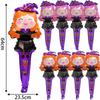 50/10Pcs Cute Balloon Stick Halloween Witch Pumpkin Cat Ghost Balloons Festival Aluminum Film Globos Halloween Decoration Supply
