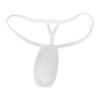 Men Bulge Cup Soft Polyester Cotton Stereo Shape Bulge Covering Up Underwear Cup with Strap White