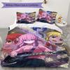 Bocchi Pattern Bedding,Quilt Set Quilt Cover Pillowcase Home Birthday Gift (1*duvet cover+2*pillowcase,without core)DSJT0925088