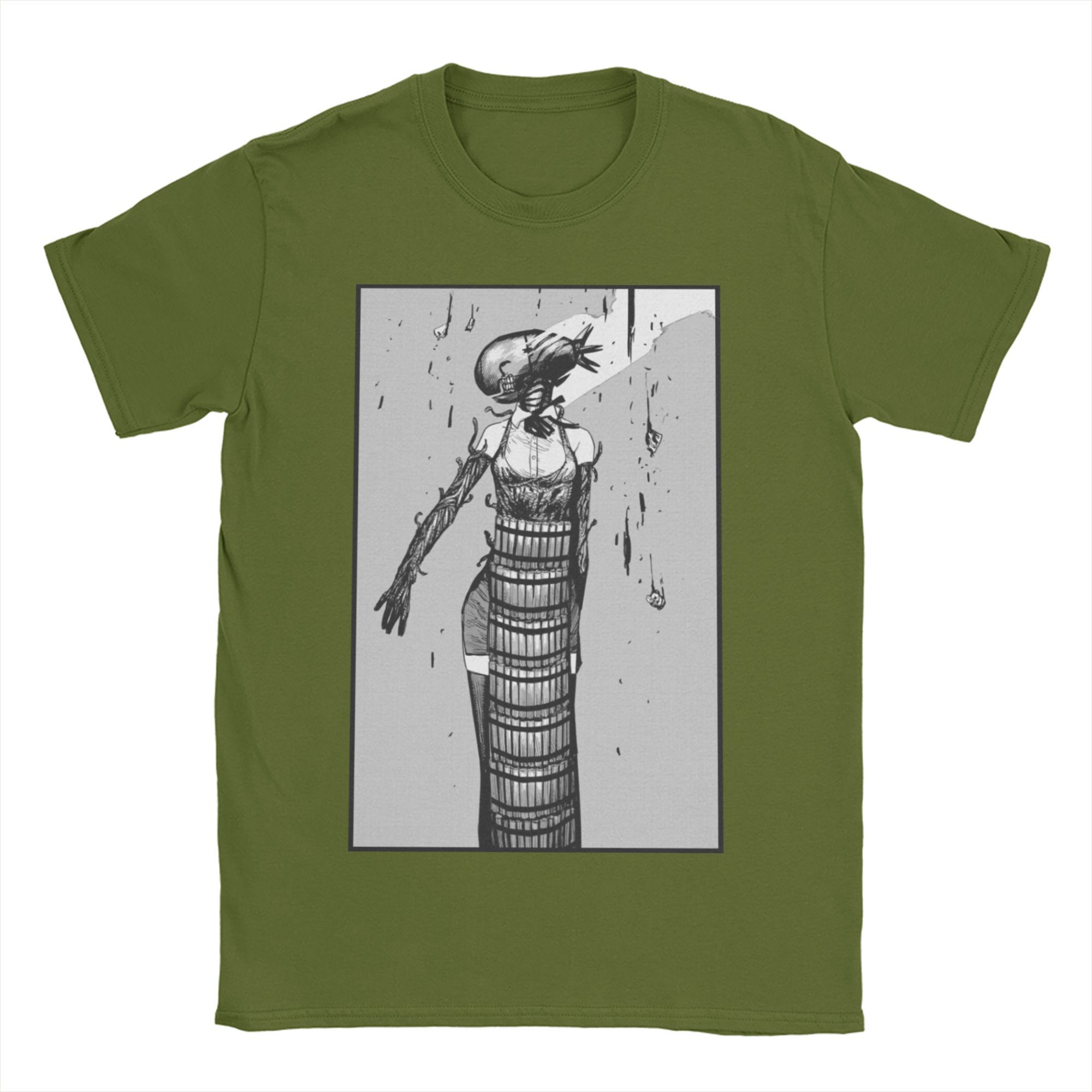 

Футболка с изображением дьявола и бомб, для мужчин и женщин, с бензопилой, манга, Денджи, Макима, аниме, повседневная, с коротким рукавом, круглым вырезом, хлопковая, летняя. 4XL