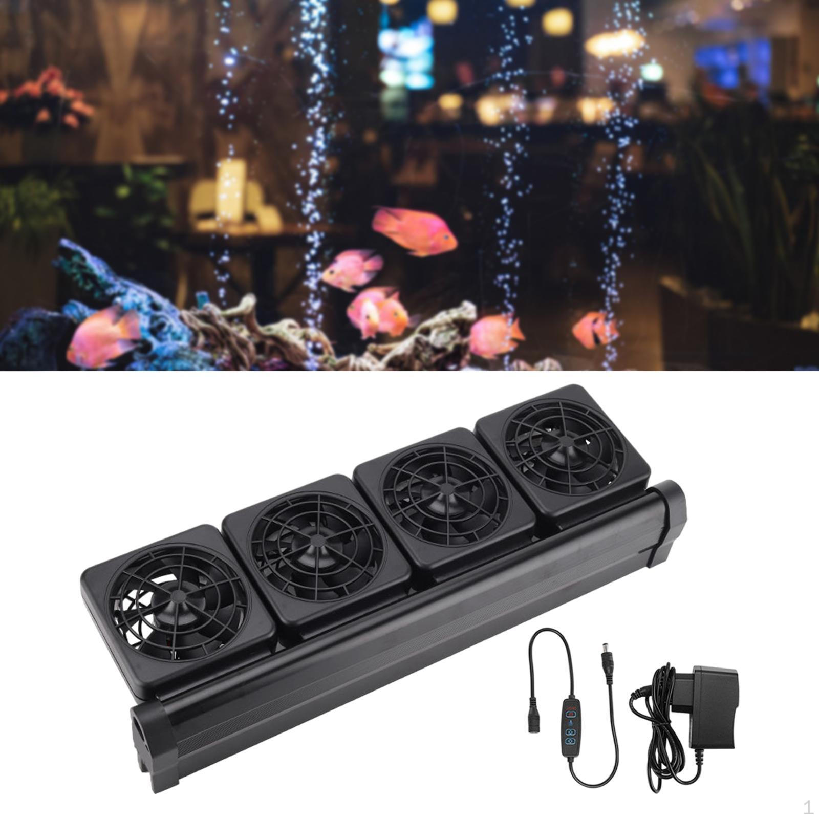 

Охладитель для аквариума, гидропонная охлаждающая машина, регулируемый угол наклона вентилятора для аквариума с коралловой солью Axolotl 4 head