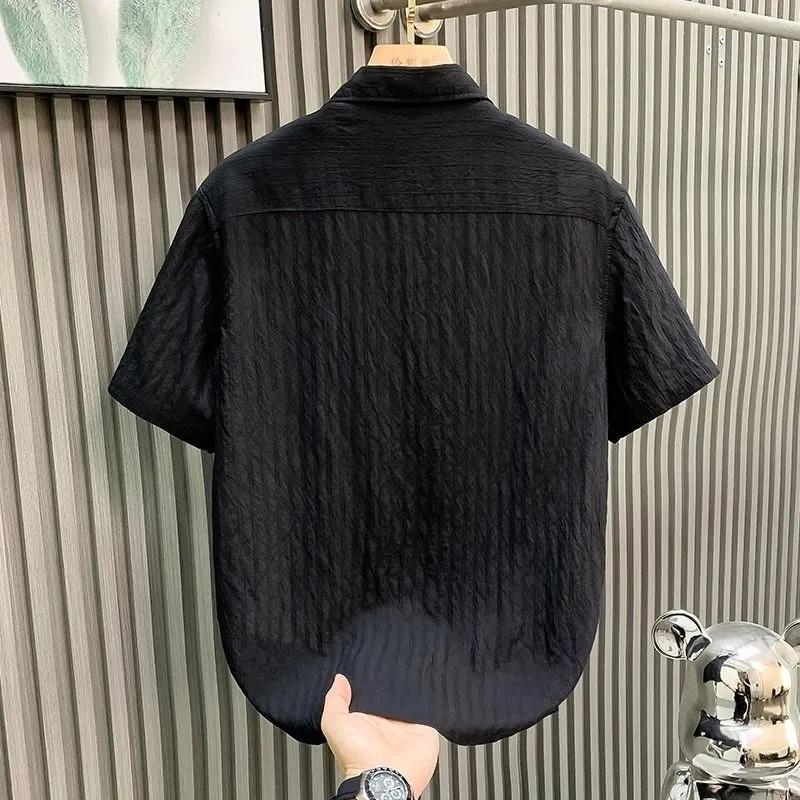 Light Luxury Summer New Simple Design Short-sleeved Shirt Men's Half-sleeved Shirt