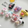 10Pcs New Mini Kawaii Cartoon Animal Girl Series Flat Bottom Scrapbook  Diy Jewelry Making Hairwear Accessorie A16