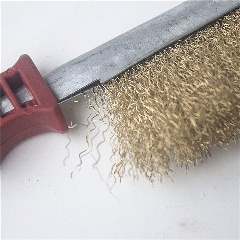Red Handle Steel Wire BBQ Grill Cleaning Brush