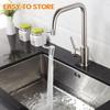 Adjustable Stainless Steel Faucet Extender Adjustable 1080° Rotating Kitchen Sink Faucet Robotic Arm Universal for Home Kitchen