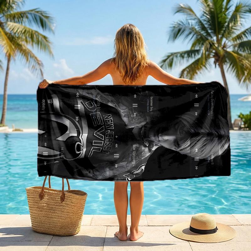 Neon Style Lil Peep Fashion Beach Towel: Ideal for Summer Adventures Soft, absorbent and quick drying suitable for swimming and bathing