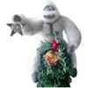 Abominable Snowman Tree Topper, Pose-able Arms Funny Unique Felt Chimpanzees Hugger Christmas Xmas Home Party Decor