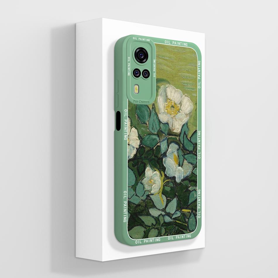 Per Vivo Y51 Y51A Y53S Y31 Y33 Custodia Squisita Cover Posteriore per Telefono Per Vivo Y 51(2020) Y 31 (2021) Cover Morbida in Silicone Liquido
