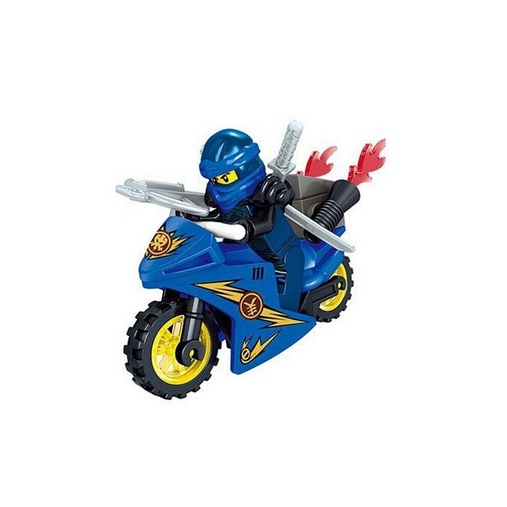 8pcs Ninjago Motorcycle Set Mini Ninja Figures Blocks Toys Fits Lego