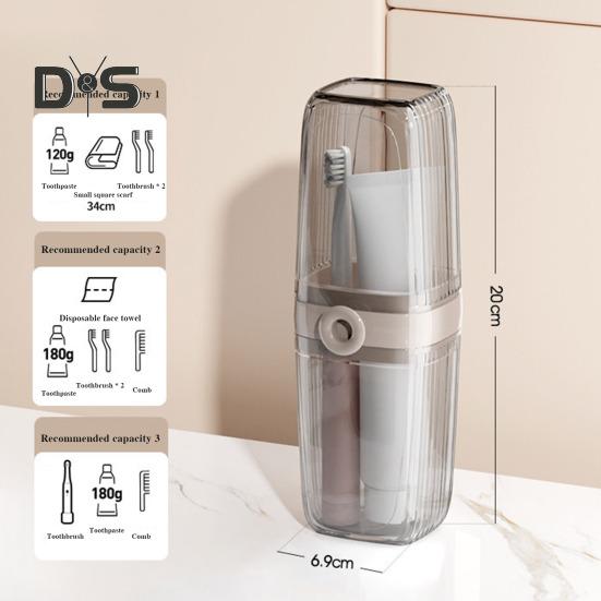 Travel Soap Case with Toothbrush Box Leakproof Easy To Clean Bathroom Soap Container with Lid Portable Bar Soap Holder