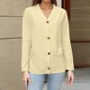 Mode Femme Décontracté Couleur Unie Chemise Boutonnée Hauts Manches Longues