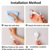 2pcs Suction Cup Hook reusable wall-mounted Vacuum Traceless Suction Cup Plastic Hook Toilet Bathroom Wall Punch-Free hook