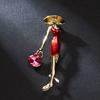 Temperament Dancing Fairy Girls Brooch For Women Men Artistic Cute Rhinestone Ballet Gymnastics Beauty Lady Pins Wedding Jewelry