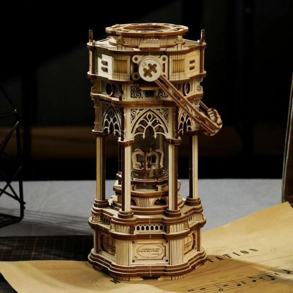 ROBOTIME AMK61 Gear Driven Victorian Lantern 3D Wooden Model Building Kit