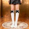 Velvet Thigh-High Stockings with Bow – Sexy Halloween Costume Socks