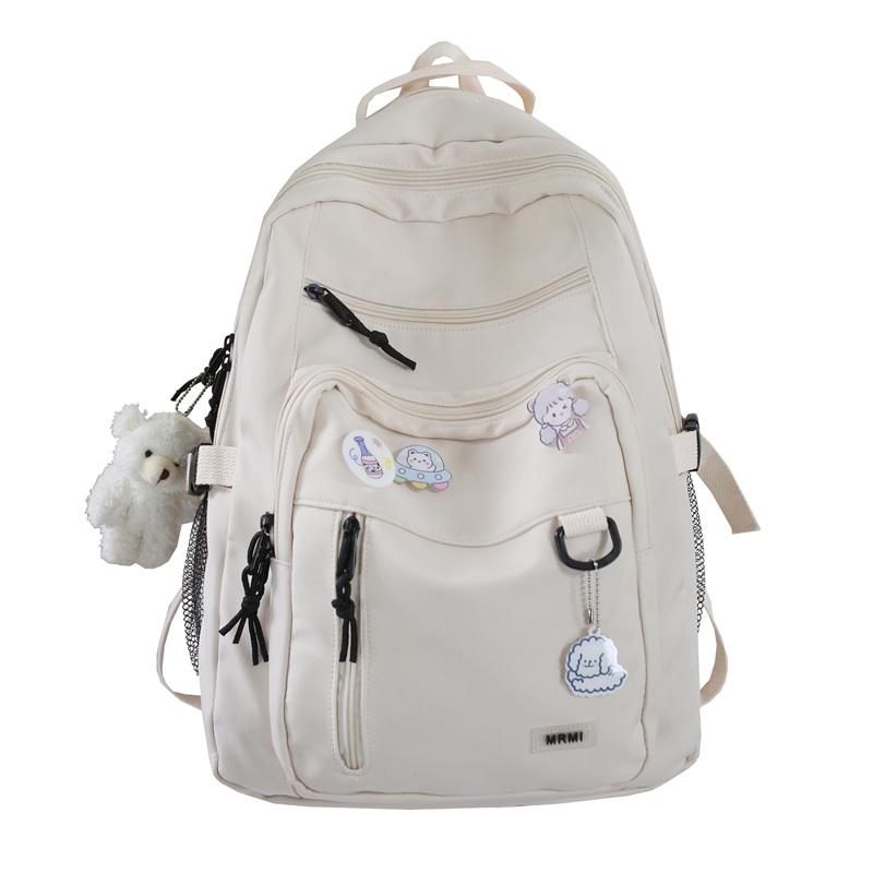 Mode Große Student Rucksack Abzeichen Rucksack Mädchen Schule Tasche Hohe Kapazität Frauen Rucksack Weibliche Nette Freizeit Reise Mochila
