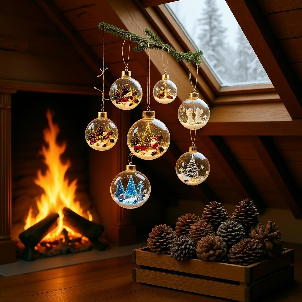 Led Hanging Bauble Acrylic Holiday Hanging Decoration 3d Christmas Ornament American Acrylic Christmas Pendant For Holiday Gift