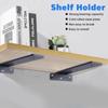 3mm Thick Hidden Floating Bracket Set Heavy Duty with Complete Screws for Wall Mount Storage Shelves Office Use