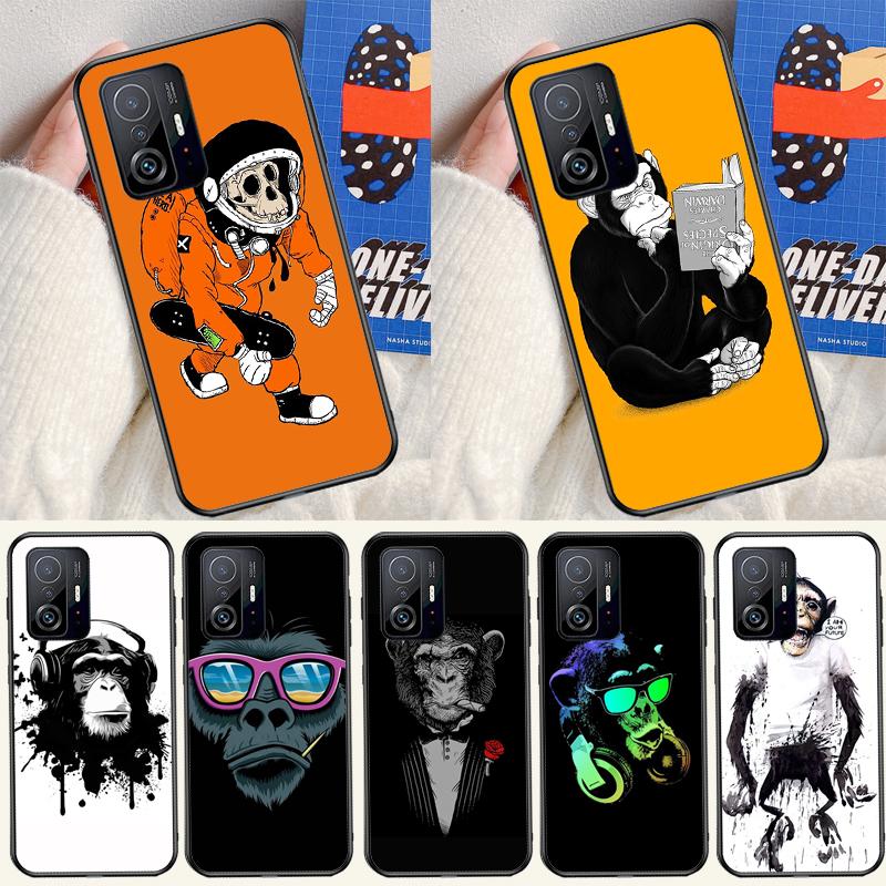Cartoon Monkey Case For Xiaomi 15 Ultra 13 14 11T 12T 13T 14T Pro POCO X7 Pro F5 F6 M6 X3 X5 X6 Pro Coque